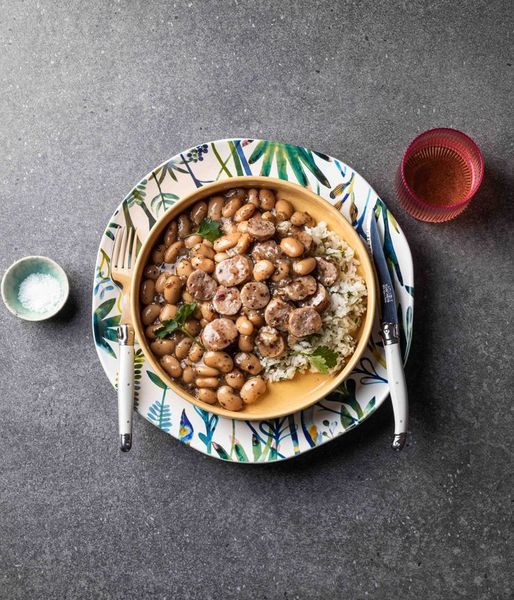 Photo of Pork Bangers & Saucy Butter Beans