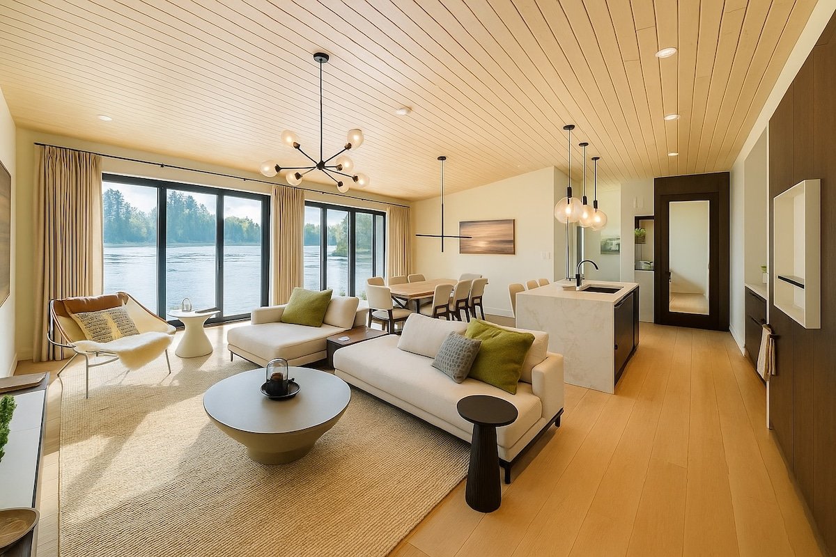 3BR Lakefront Stay | Kayaks, Views & Cozy Spaces