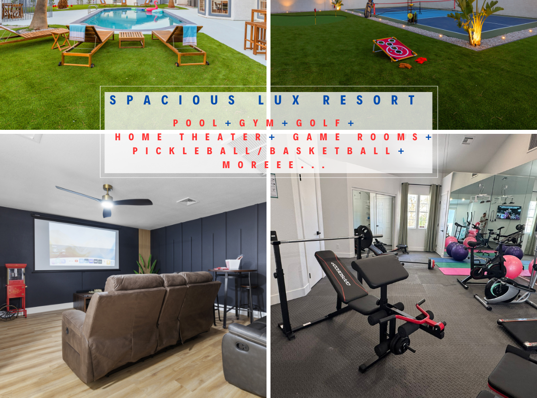 LUXE Resort Pool+Theater+Gym |Pickle/Basketball