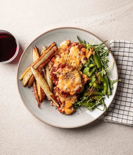 Photo of Beef Parmigiana & Roasted Sweet Potatoes