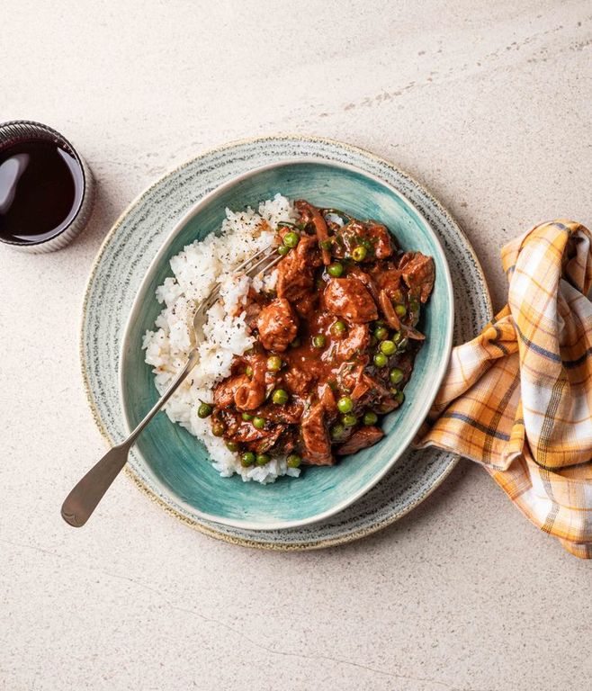 Photo of Spicy Tomato Ostrich Curry & Rice