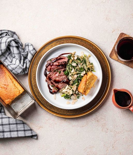 Photo of Venison Steak & Cornbread