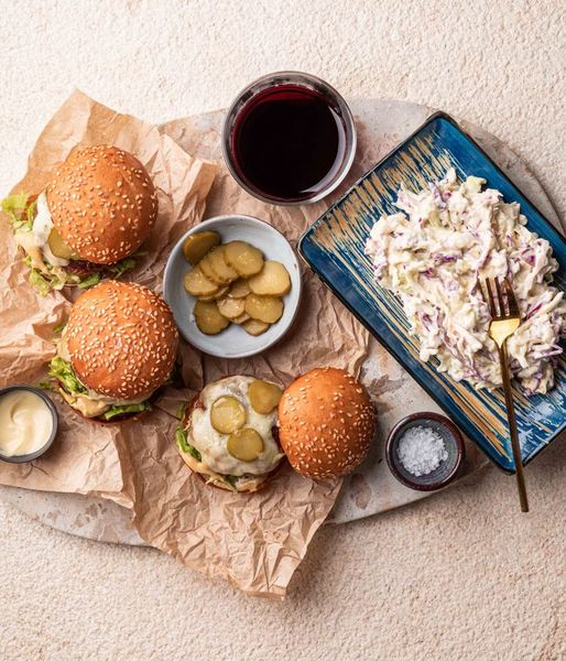 Photo of Beef Sliders & Creamy Slaw