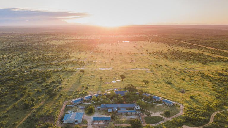 Walkers Plains Camp Aerial View - Aerial View of Lodge