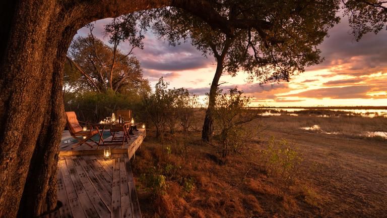 Zarafa Camp - deck overlooking the Zibadianja Lagoon - Zarafa Camp - deck overlooking the Zibadianja Lagoon