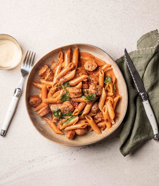 Photo of Creamy Pork Banger Pasta