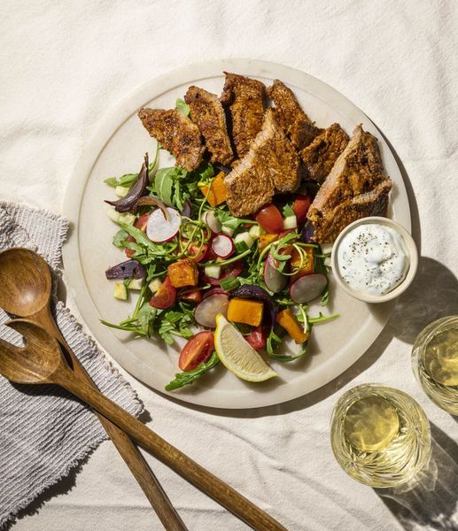 Photo of Beef Schnitzel & Loaded Leafy Greens