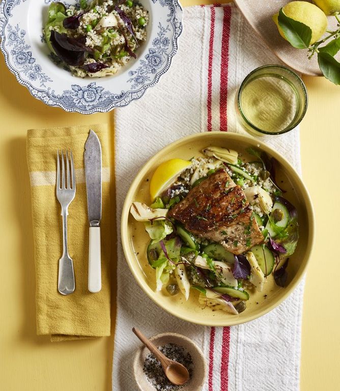 Photo of Grilled Swordfish & Artichoke Salad