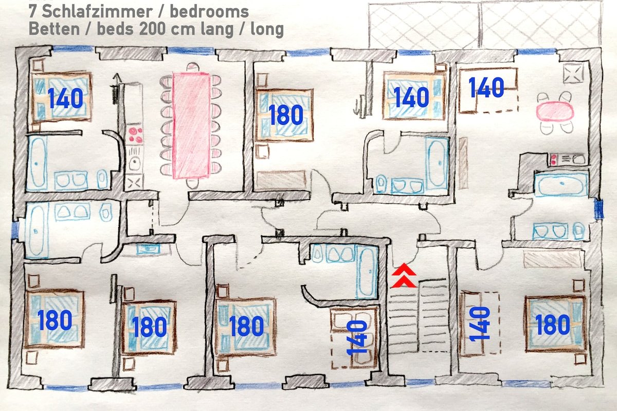 2 [RO] 8 rooms 5 bath, max 18 guests, @old airport gallery image 5