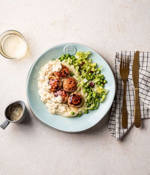 Photo of Chicken Meatballs & Creamy Dijon Sauce