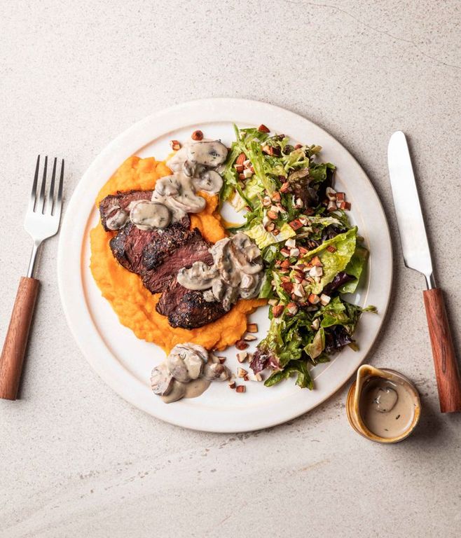 Photo of Tender Ostrich & Creamy Mushrooms