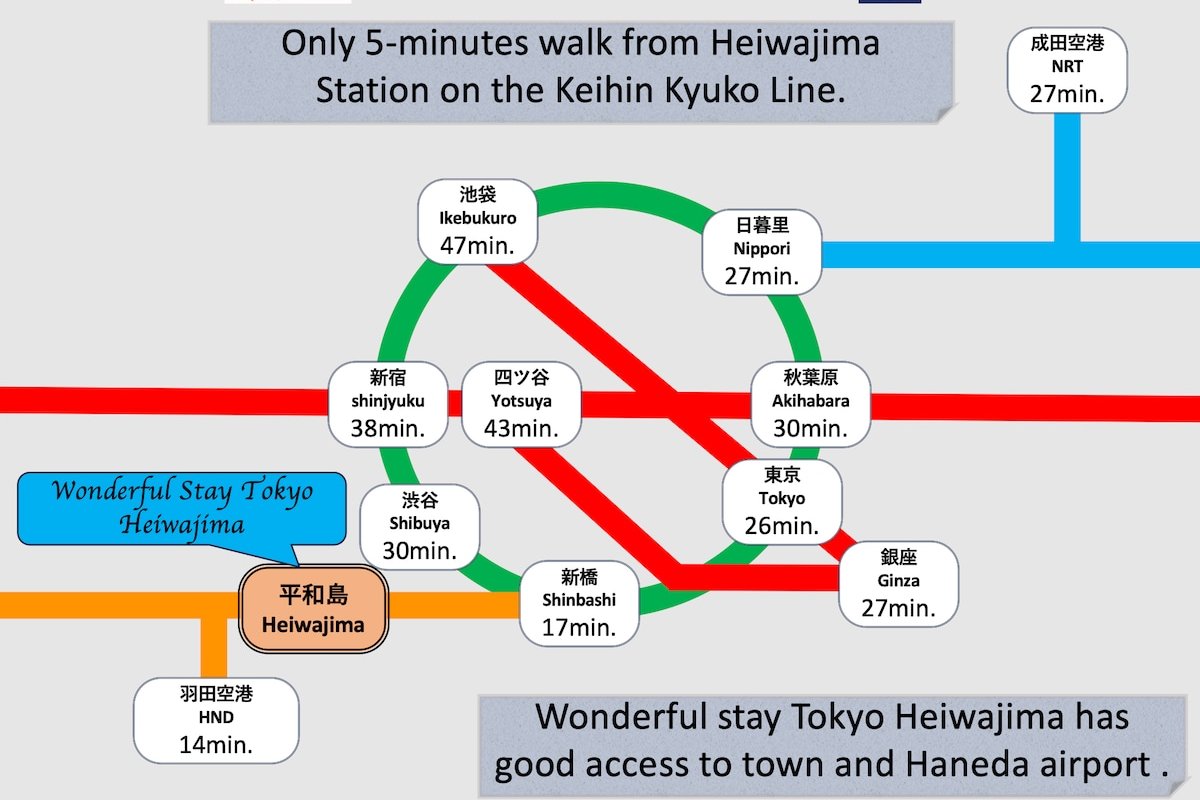 最大17名まで！羽田空港・東京駅の間にある平和島徒歩7分の170平米貸切り一軒家 gallery image 5
