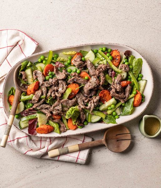 Photo of Pea & Bell Pepper Beef Crunch