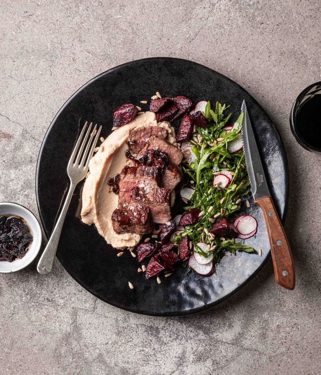 Photo of Ostrich Fillet & Butter Bean Purée