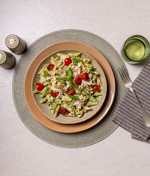 Photo of Shredded Chicken & Pesto Pasta