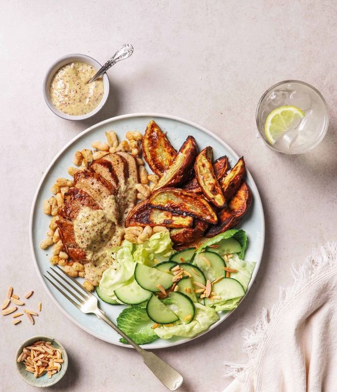 Photo of Pork Fillet & Creamy Mustard Sauce