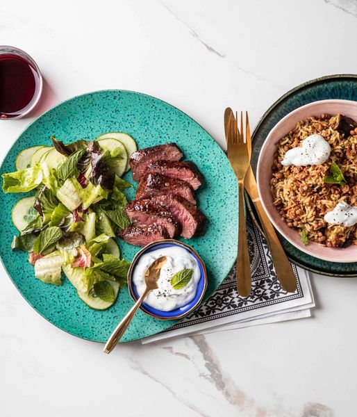 Photo of Ostrich Steak & Bombay-style Rice