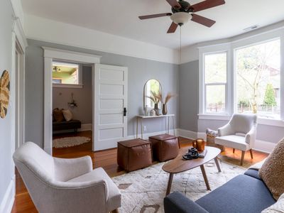 Bright & Cozy Home | Walkable, Private Yard + WiFi