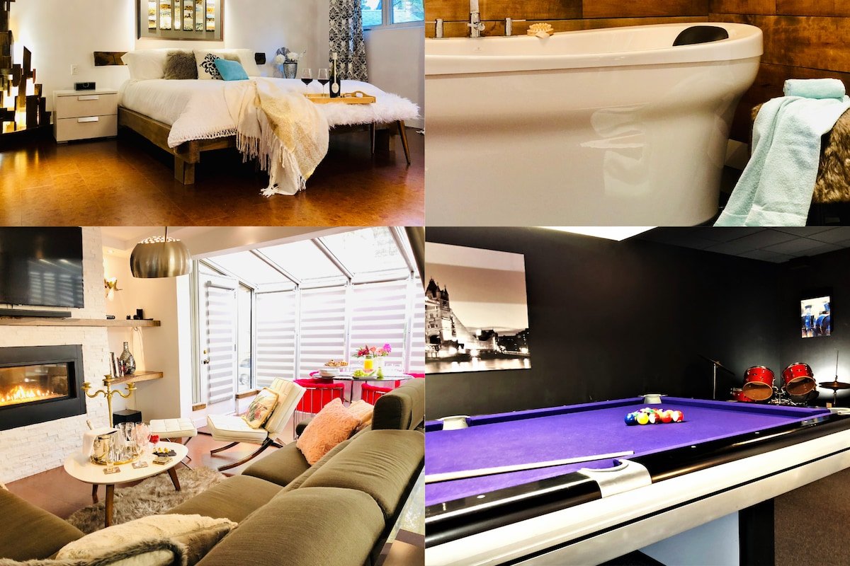 Fun and Vintage Family room in Quebec w/ love ones gallery image 3