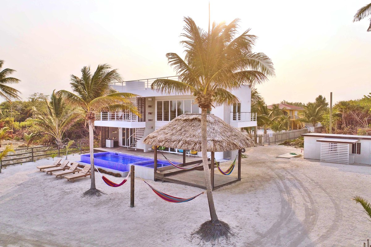 Modern Beachfront Home with Private Pool & Hot Tub