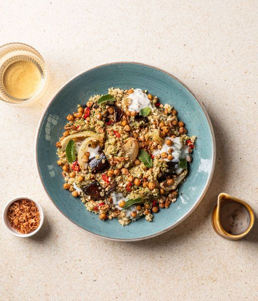 Photo of Coriander Pesto & Aubergine Bowl