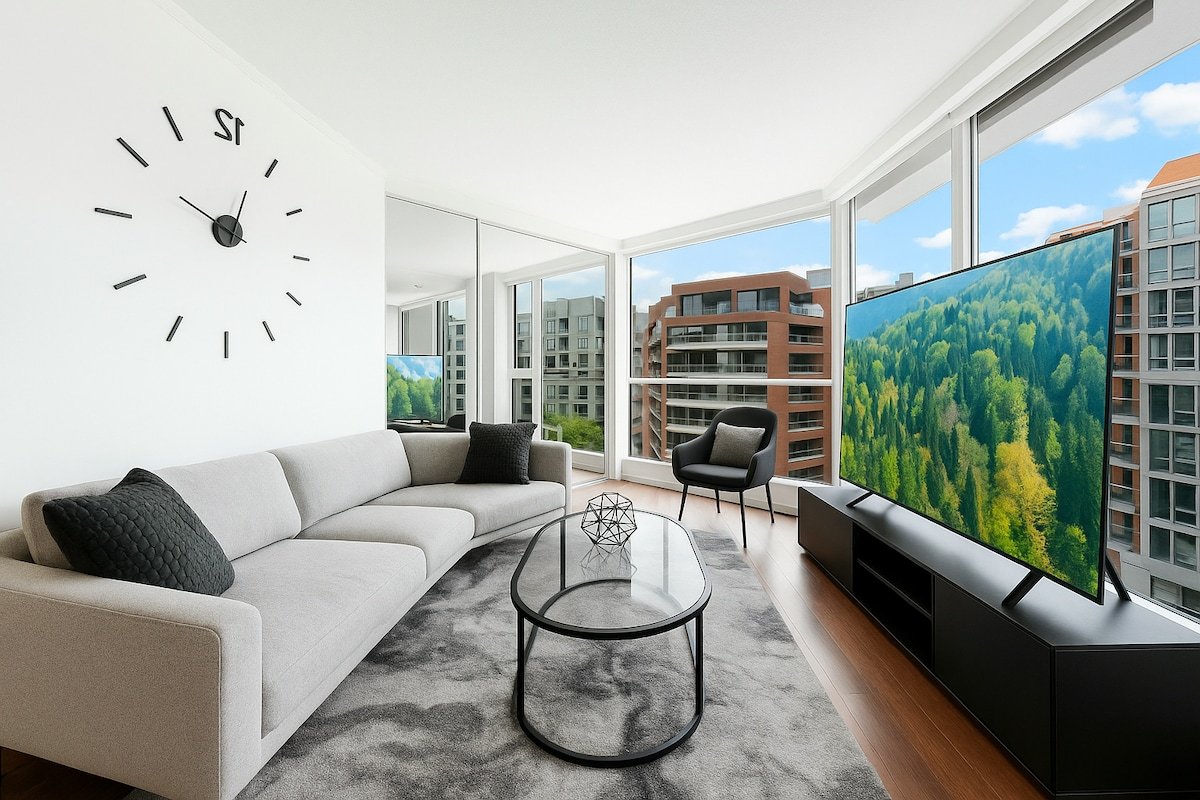 Modern 2 BR Condo Downtown with King Bed + Parking gallery image 2