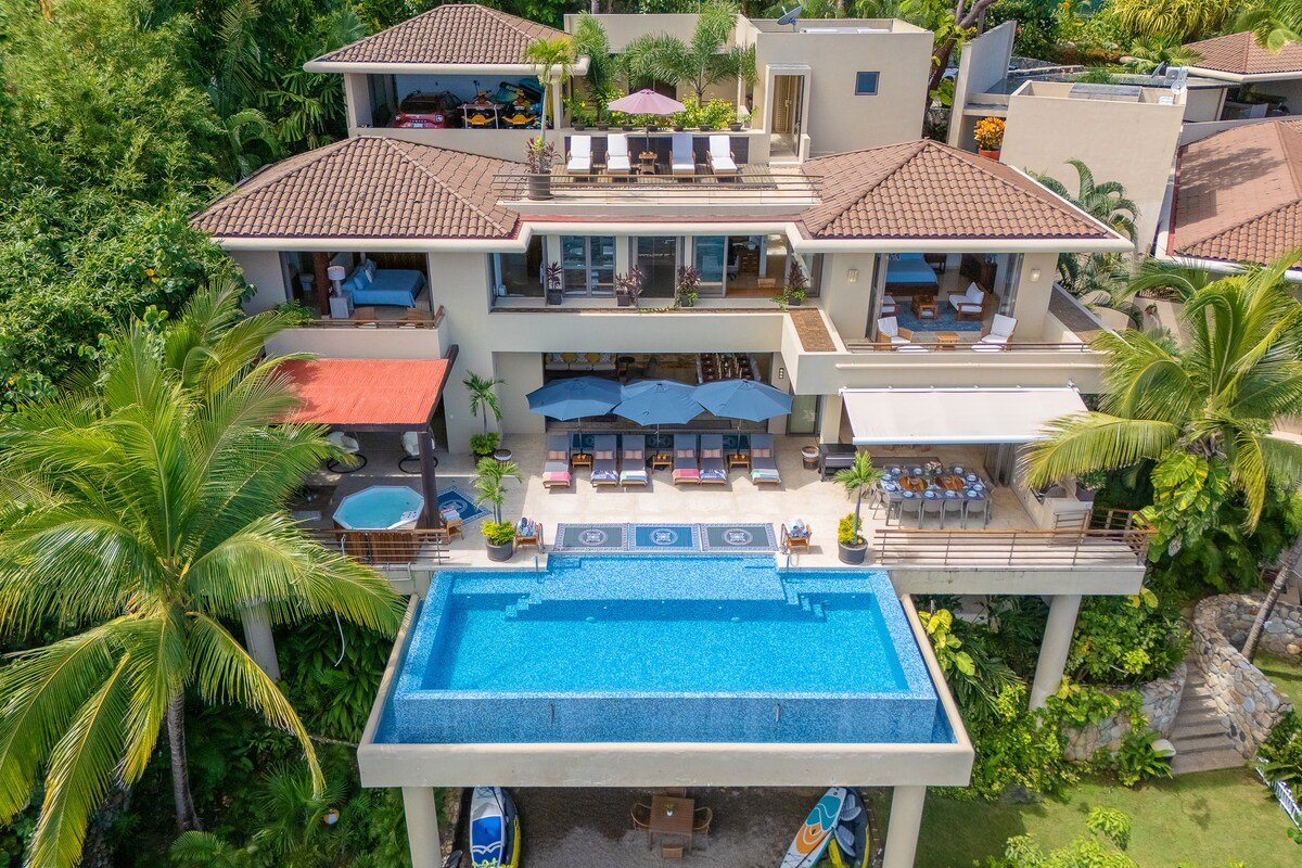 6 bdrm oceanfront, infini pool chef private beach