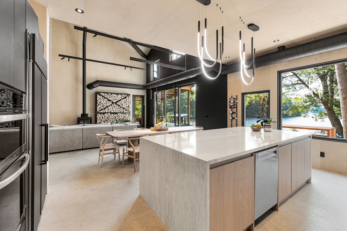 Modern Luxury Cottage | Sauna, Hot Tub, Lakefront