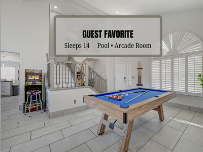 Luxe Vegas Home- Game Room & Pool 7 Beds-14 Guests