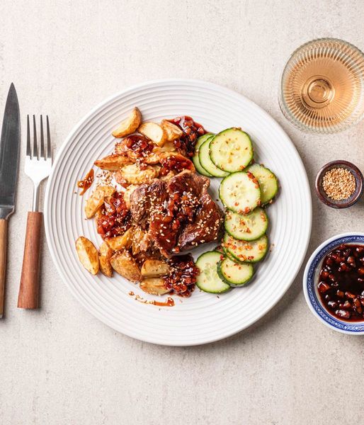 Photo of Stettyn’s Pork & Asian Apricot Sauce