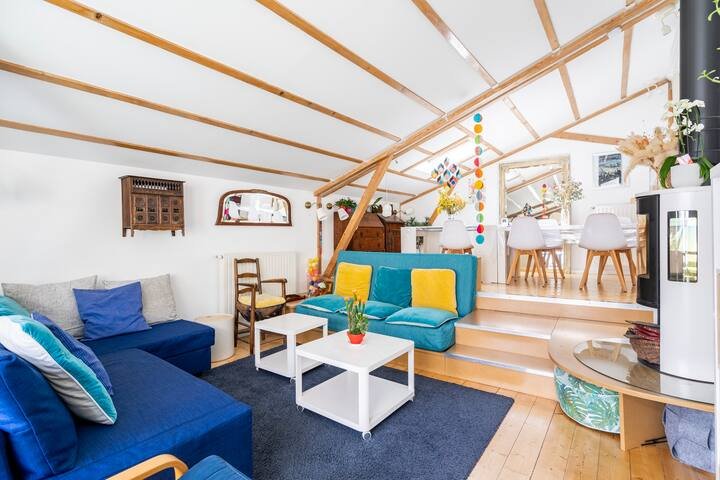 120m2 loft climatisé 4 ch. terrasse petit garage gallery image 4