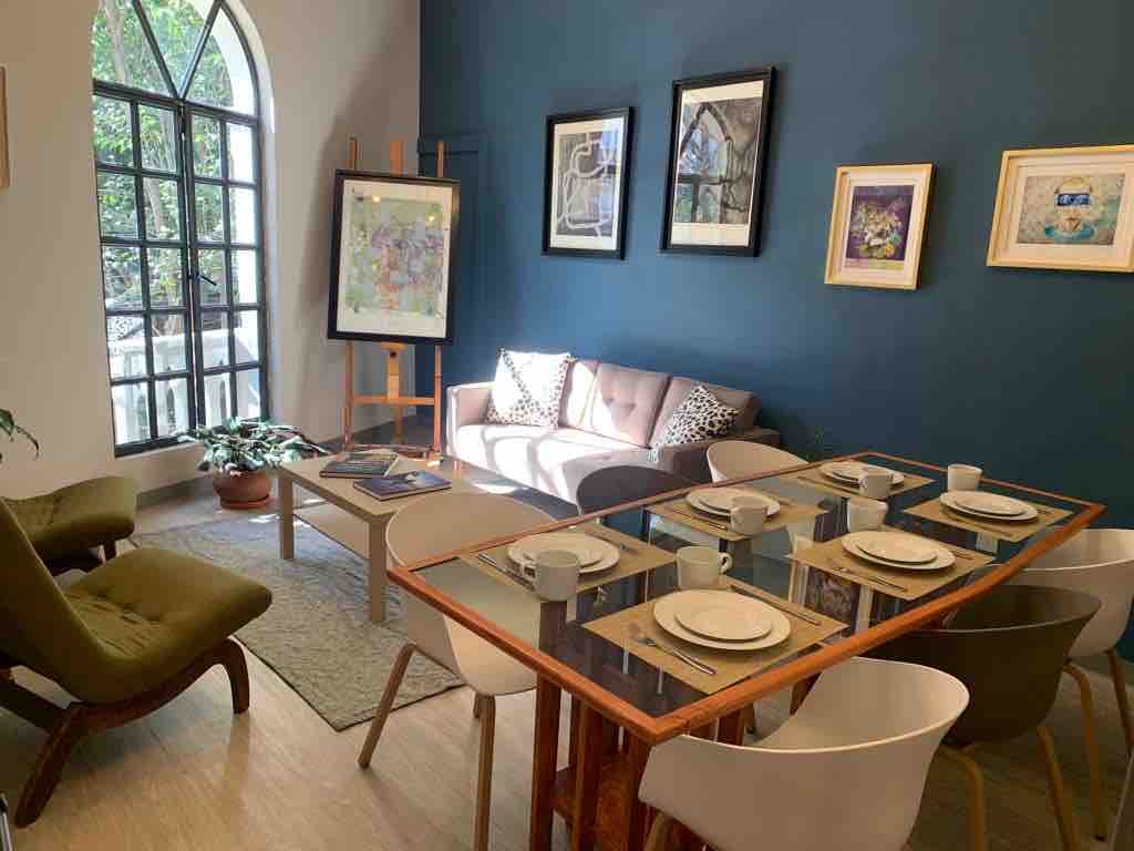 Casa de época con arte y terraza en Roma/Condesa