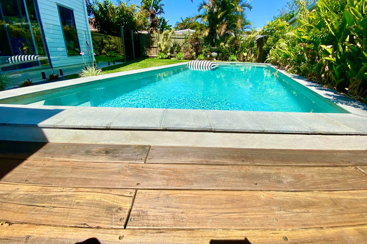 500m to beach and cafe scene with pool!