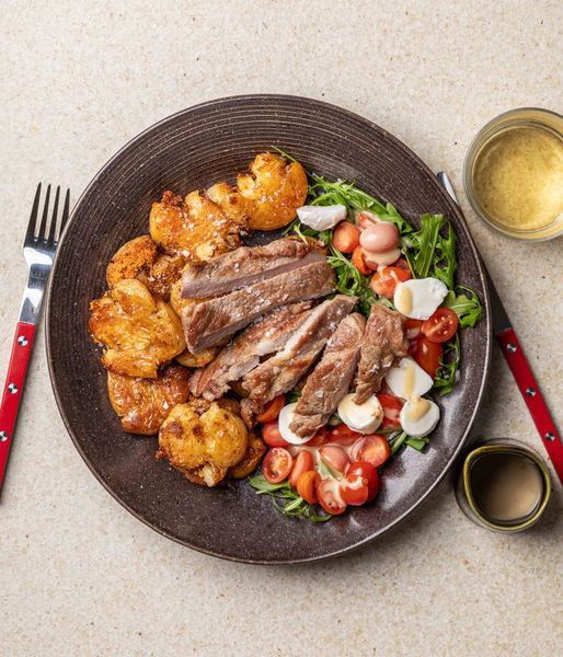 Photo of Pork Neck Steak & Smashed Potatoes