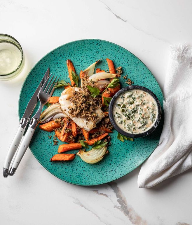 Photo of Herb Dusted Hake & Creamed Spinach