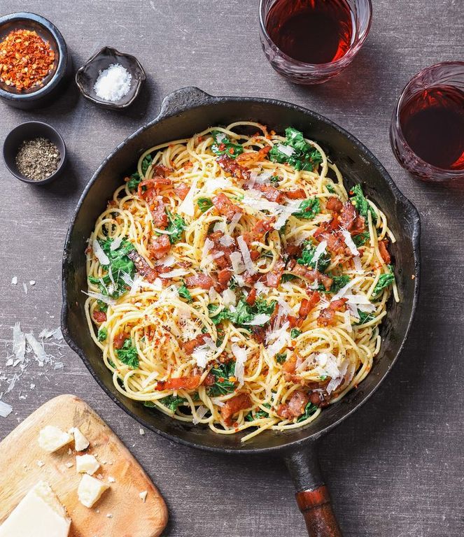 Photo of Bacon & Kale Pasta