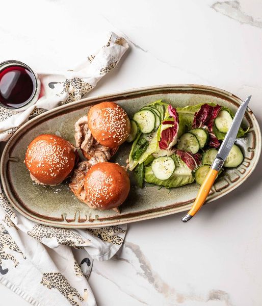 Photo of Cheesy Beef Strips & Mushroom Sliders