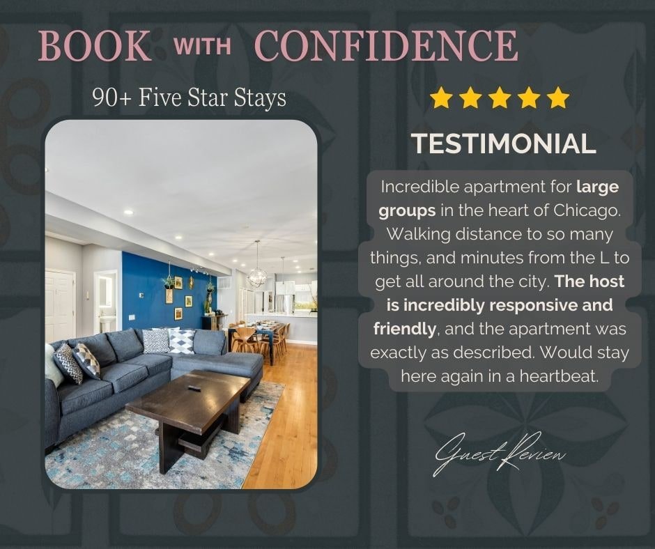 Luxurious River North 3BR/2BA- Free Onsite Parking gallery image 3