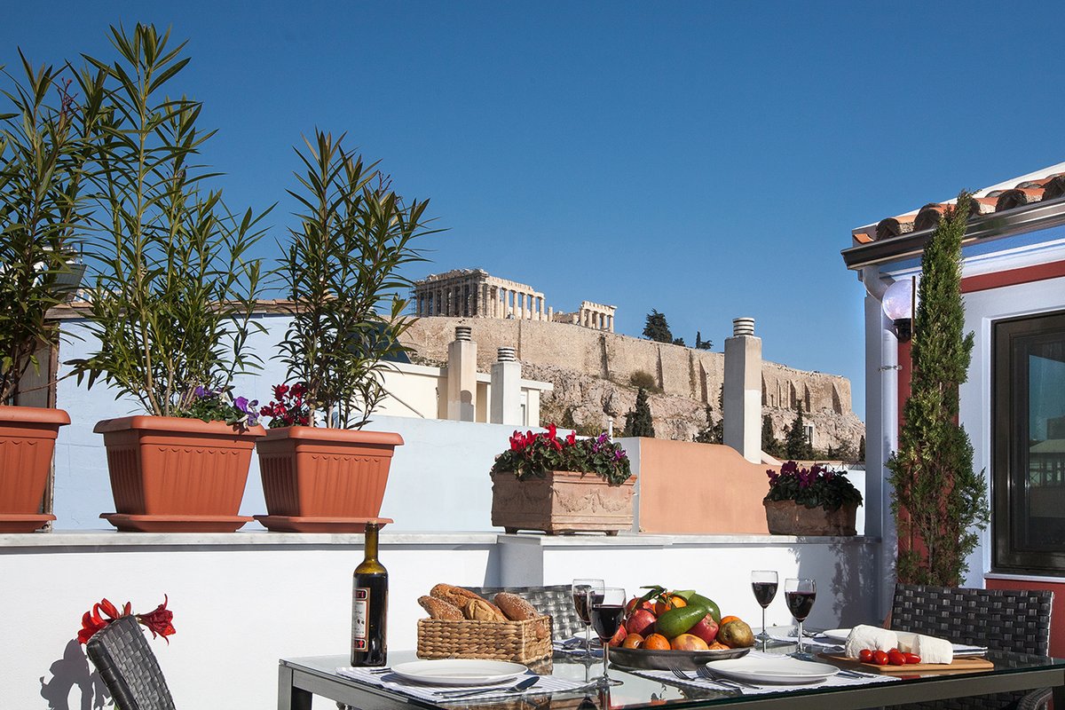 Rare Parthenon View: Acropolis Apartment & Terrace