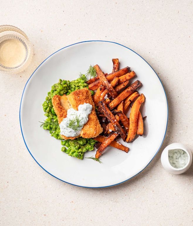 Photo of Crunchy Hake & Pesto Peas