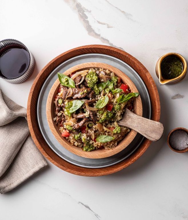 Photo of Ostrich & Pesto Bulgur Bowl