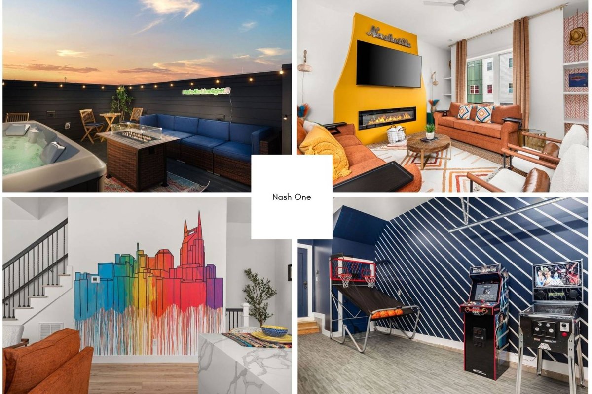 2 Condos – 19 Beds – 2 Hot Tubs – 3 Mi to Broadway