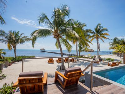 Luxury beachfront home with pool, gym, more!