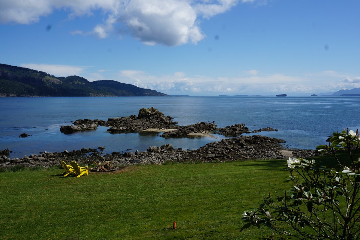 Oceanfront low bank home viewing Mt. Baker.
