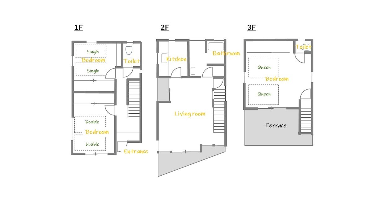【ロングステイ】JR駒込駅まで徒歩9分／103平米／ステンドグラス／戸建て／3LDK／7beds gallery image 5