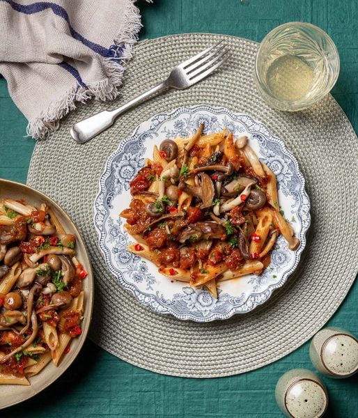 Photo of Spicy Exotic Mushroom Pasta
