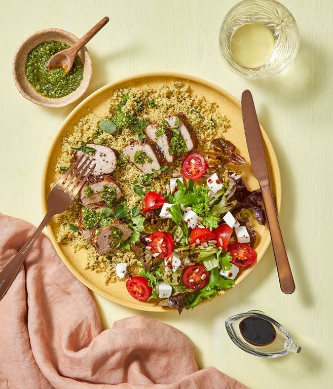 Photo of Pesto Pork & Tomato Salad