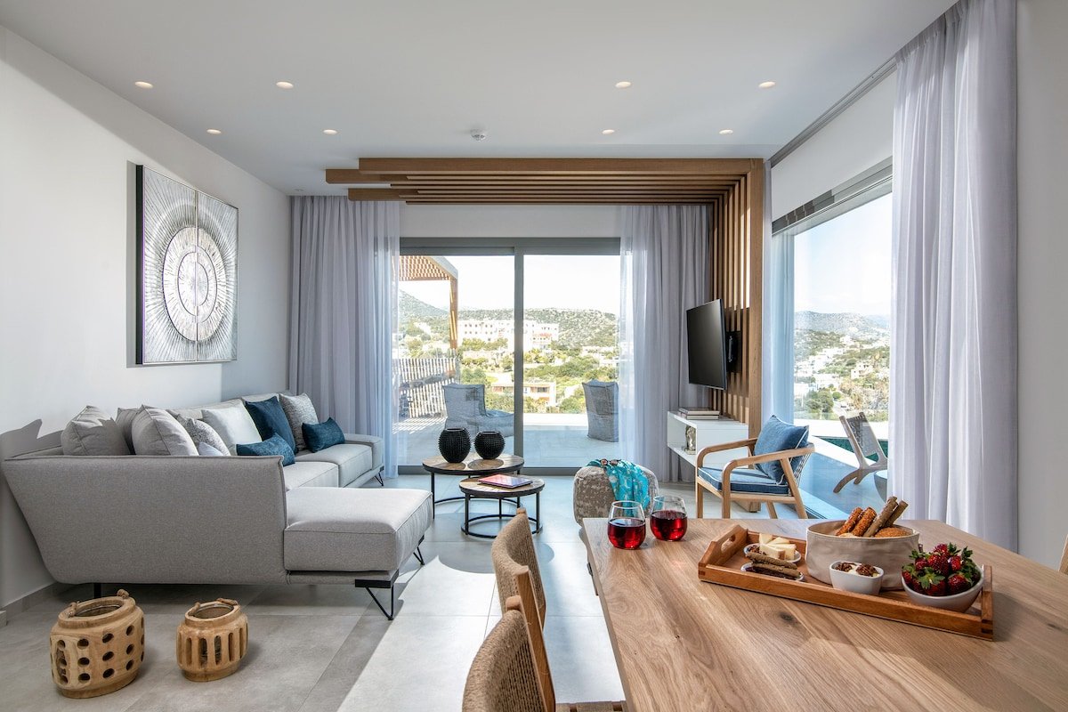 Sea View Blue Senses Villa Anemos heated pool gallery image 3