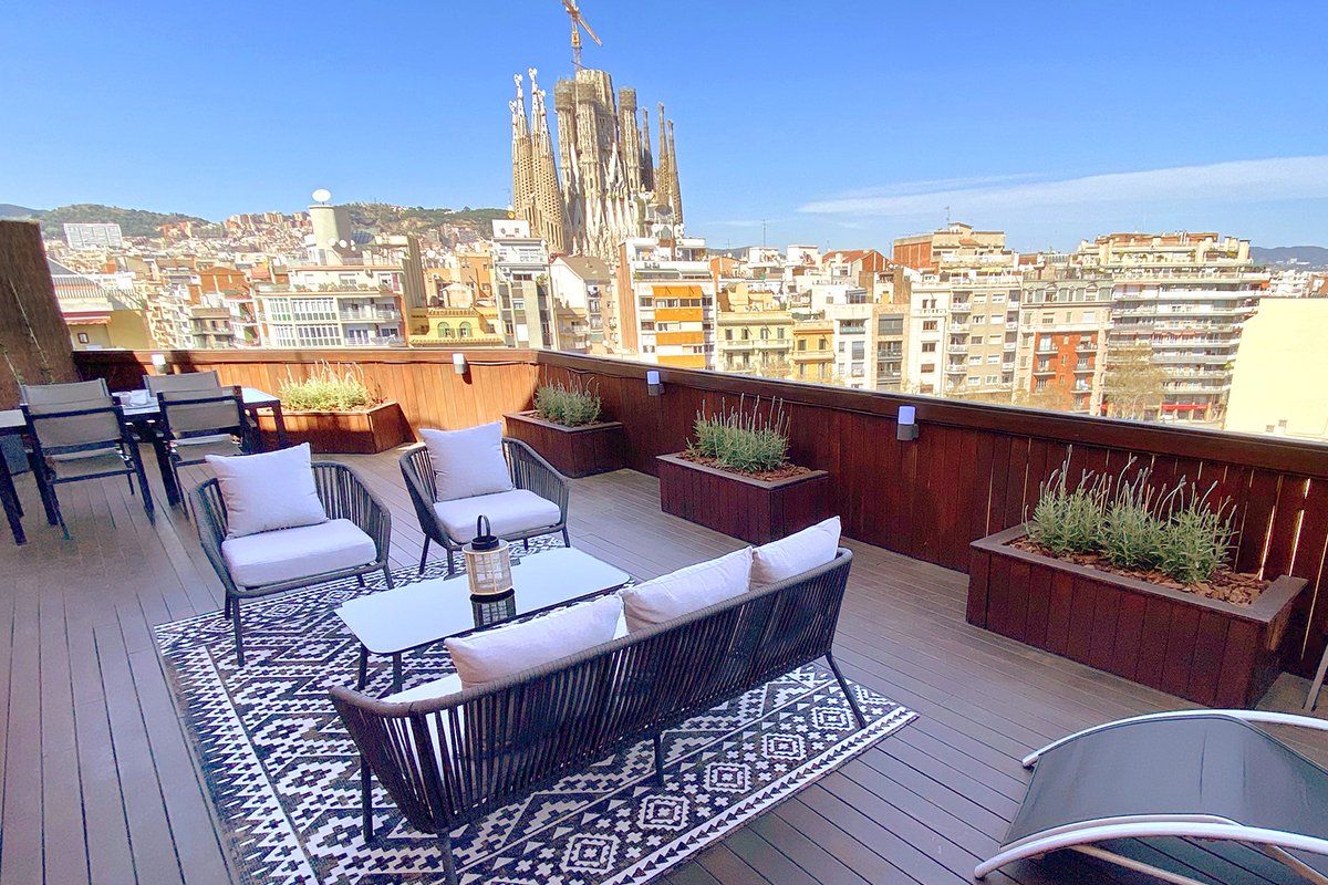 Rooftop Penthouse view of Sagrada Familia