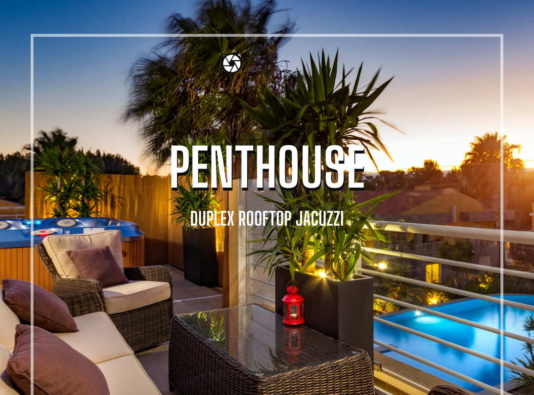Penthouse Duplex Rooftop Jacuzzi 4 Room 6 bed 8ppl